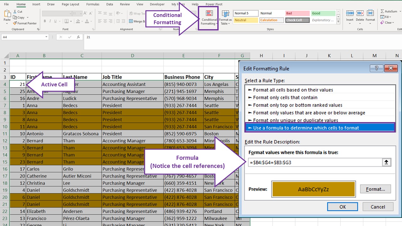 Array Formula to Compare Rows Array formula to compare rows