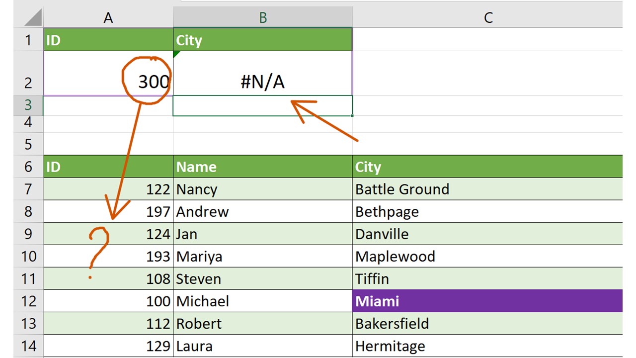 XLOOKUP error XLOOKUP error image